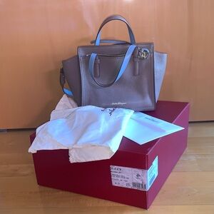 Salvatore Ferragamo Brown Leather Satchel